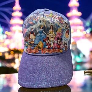 Magic Kingdom Purple Sparkle Adjustable Hat Disney World‎